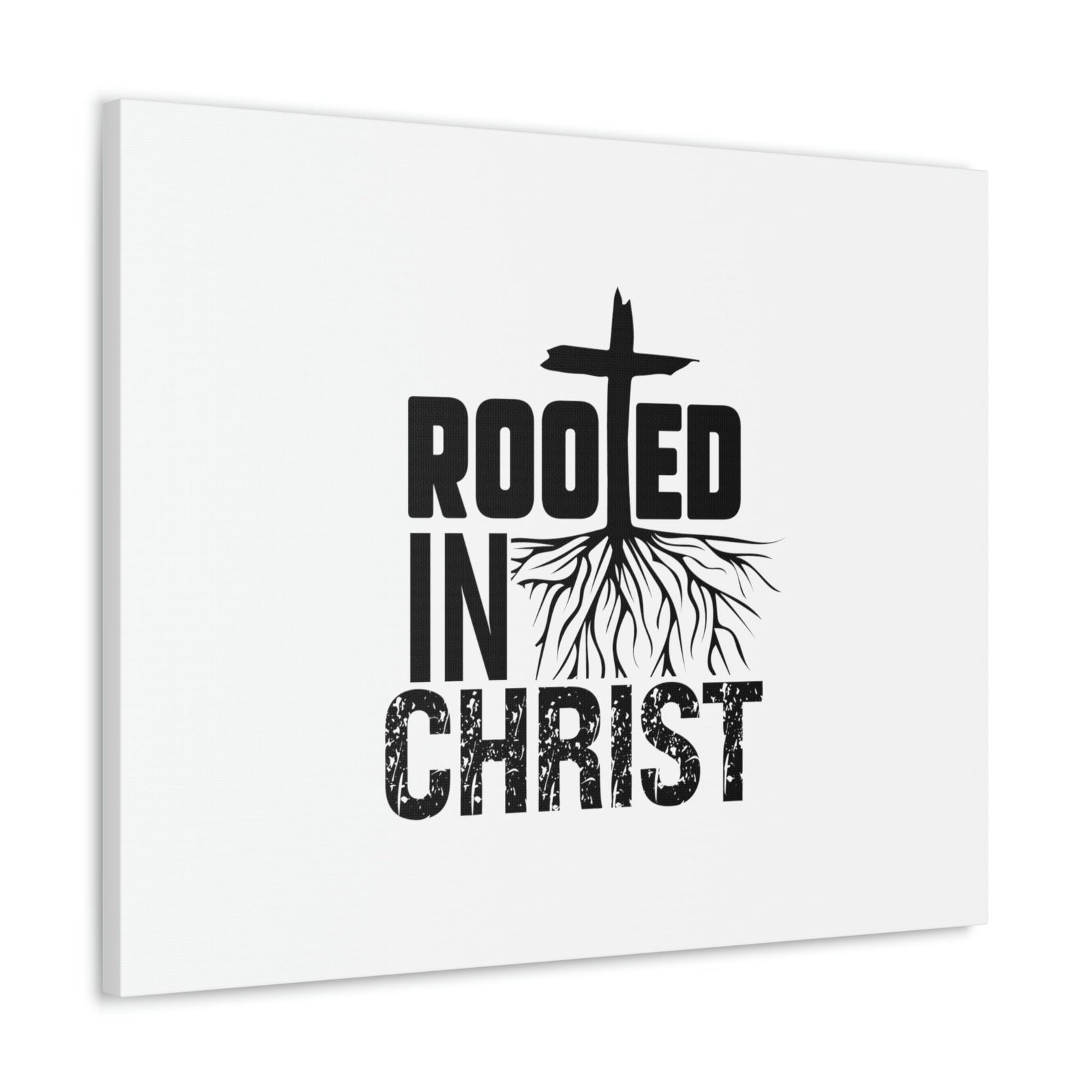 Scripture Walls Rooted In Christ Ephesians 3:17 Cross Christian Wall Art Bible Verse Print Ready to Hang Unframed-Express Your Love Gifts