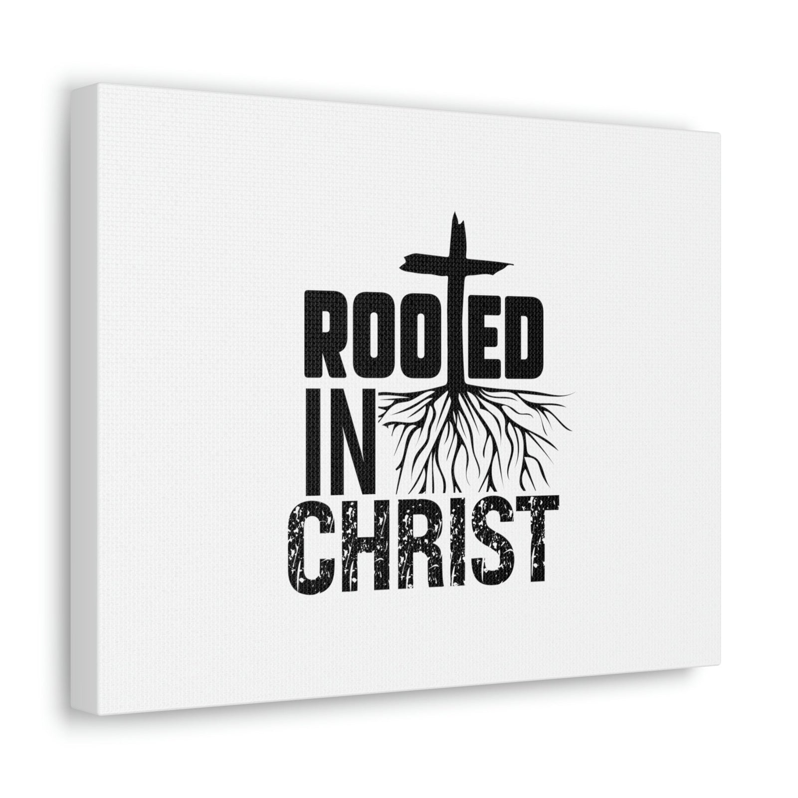 Scripture Walls Rooted In Christ Ephesians 3:17 Cross Christian Wall Art Bible Verse Print Ready to Hang Unframed-Express Your Love Gifts