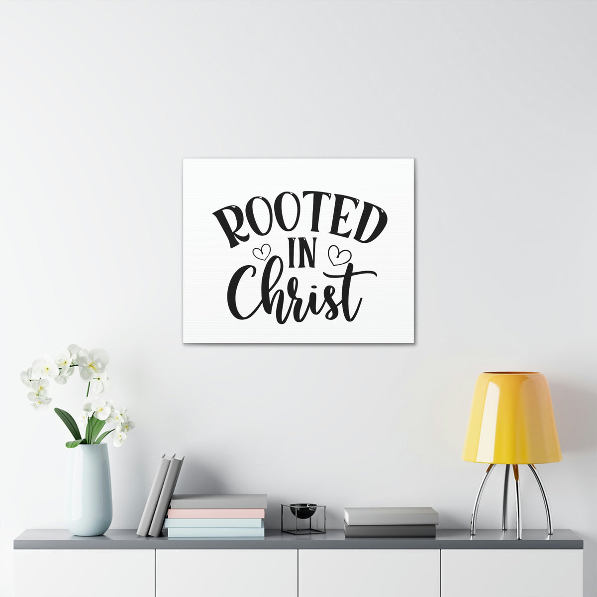 Scripture Walls Rooted In Christ Ephesians 3:17 Hearts Christian Wall Art Bible Verse Print Ready to Hang Unframed-Express Your Love Gifts