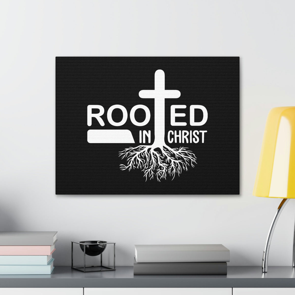 Scripture Walls Rooted In Christ Ephesians 3:17 Tree Roots Christian Wall Art Bible Verse Print Ready to Hang Unframed-Express Your Love Gifts