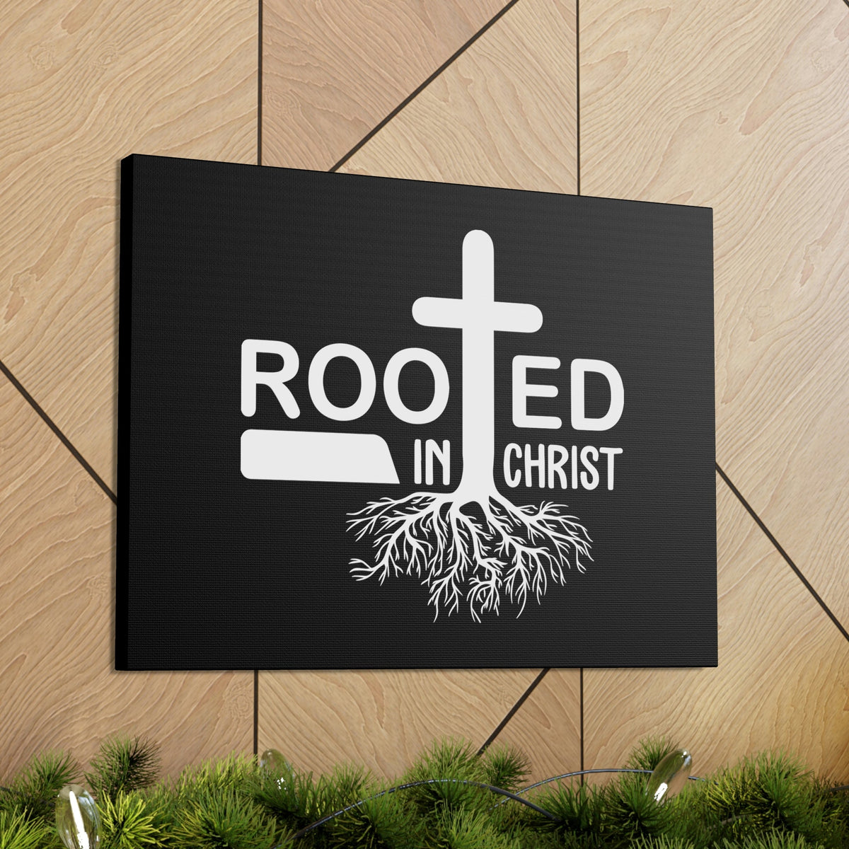 Scripture Walls Rooted In Christ Ephesians 3:17 Tree Roots Christian Wall Art Bible Verse Print Ready to Hang Unframed-Express Your Love Gifts