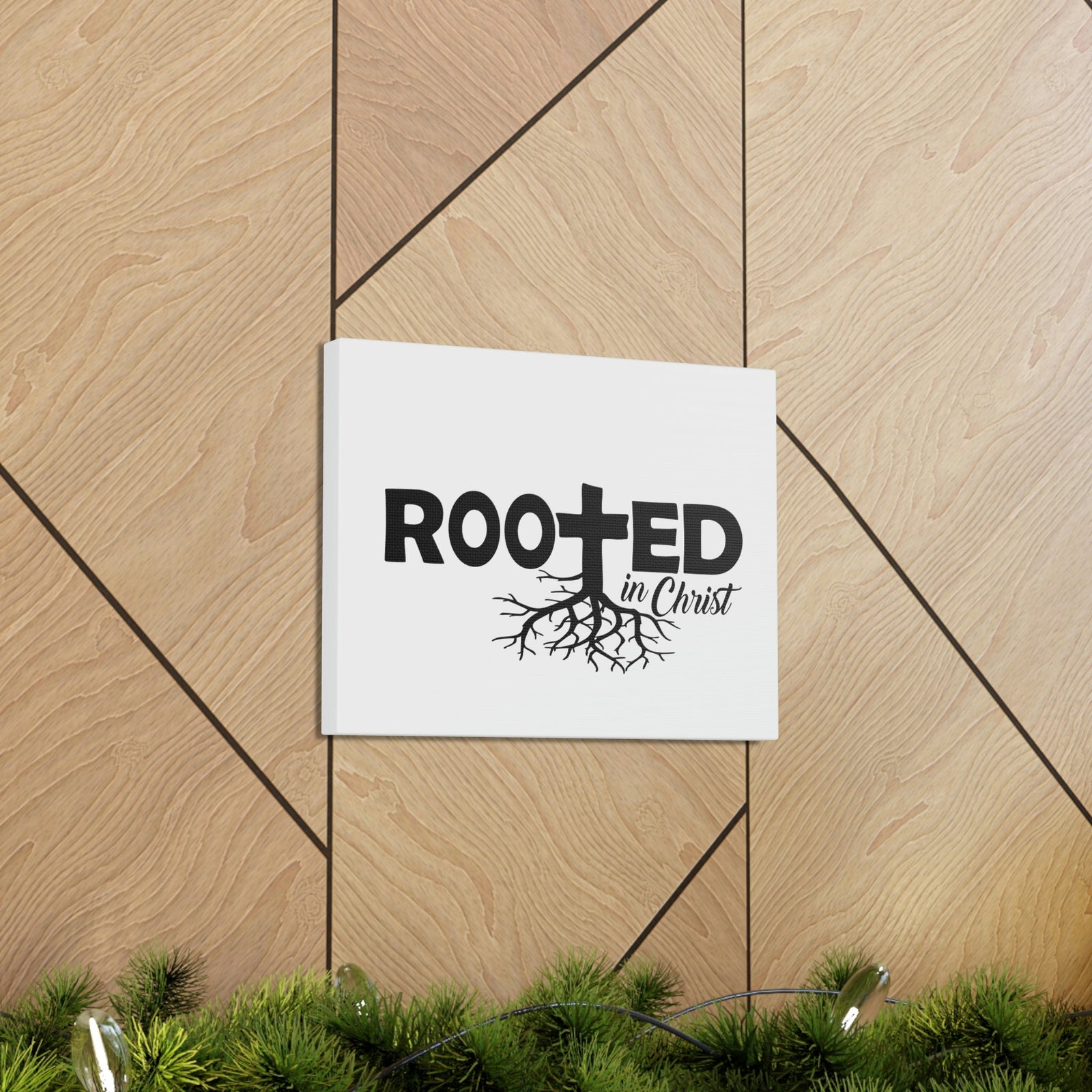 Scripture Walls Rooted In Christ John 15:5 Christian Wall Art Print Ready to Hang Unframed-Express Your Love Gifts