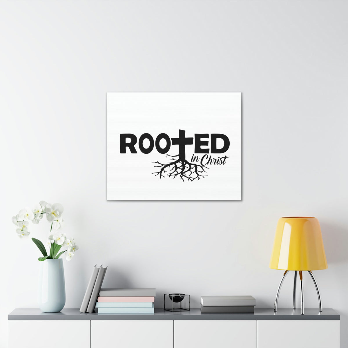 Scripture Walls Rooted In Christ John 15:5 Christian Wall Art Print Ready to Hang Unframed-Express Your Love Gifts