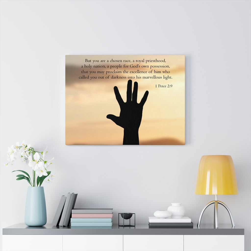 Scripture Walls Royal Priesthood 1 Peter 2:9 Bible Verse Canvas Christian Wall Art Ready to Hang Unframed-Express Your Love Gifts