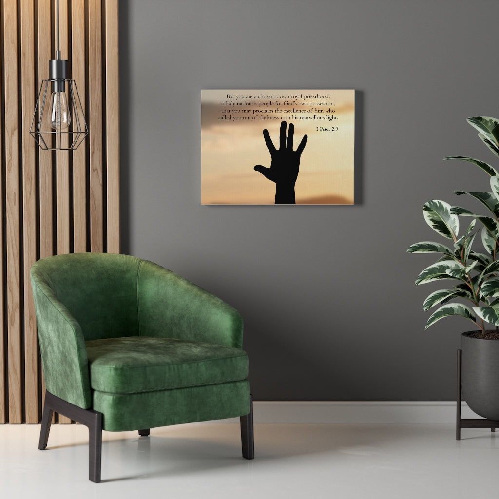 Scripture Walls Royal Priesthood 1 Peter 2:9 Bible Verse Canvas Christian Wall Art Ready to Hang Unframed-Express Your Love Gifts