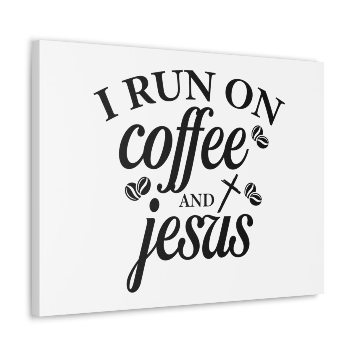 Scripture Walls Run On Coffee Matthew 11:28 Cross Christian Wall Art Bible Verse Print Ready to Hang Unframed-Express Your Love Gifts