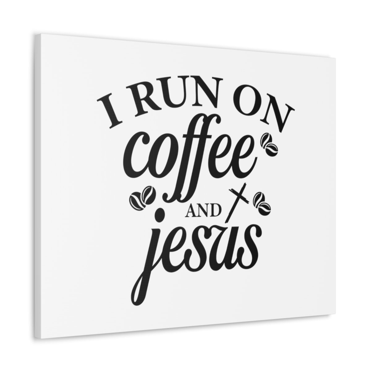 Scripture Walls Run On Coffee Matthew 11:28 Cross Christian Wall Art Bible Verse Print Ready to Hang Unframed-Express Your Love Gifts