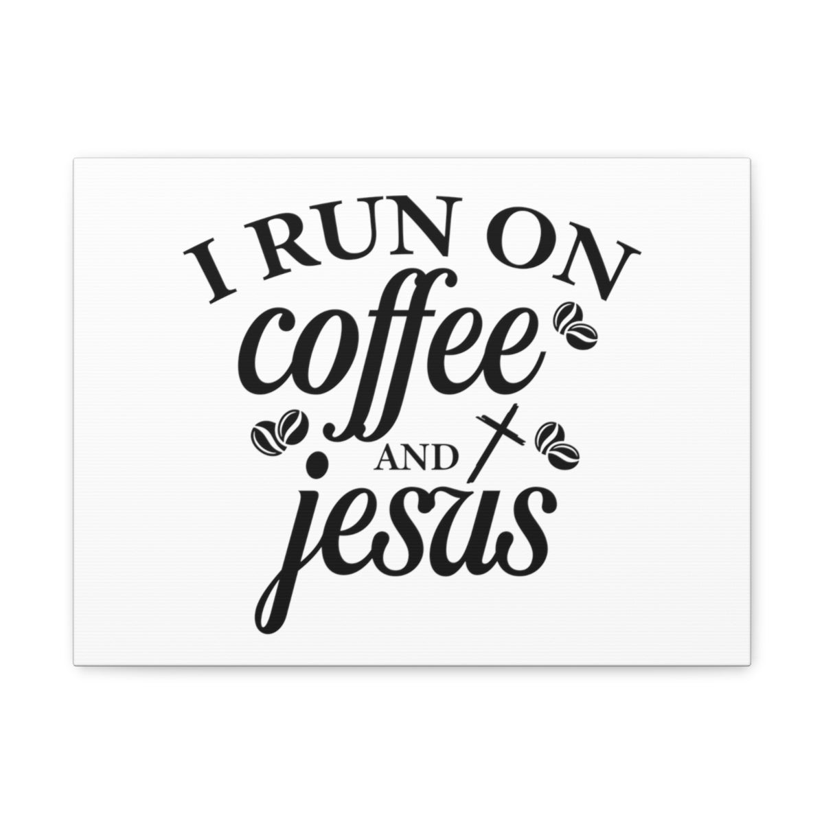 Scripture Walls Run On Coffee Matthew 11:28 Cross Christian Wall Art Bible Verse Print Ready to Hang Unframed-Express Your Love Gifts