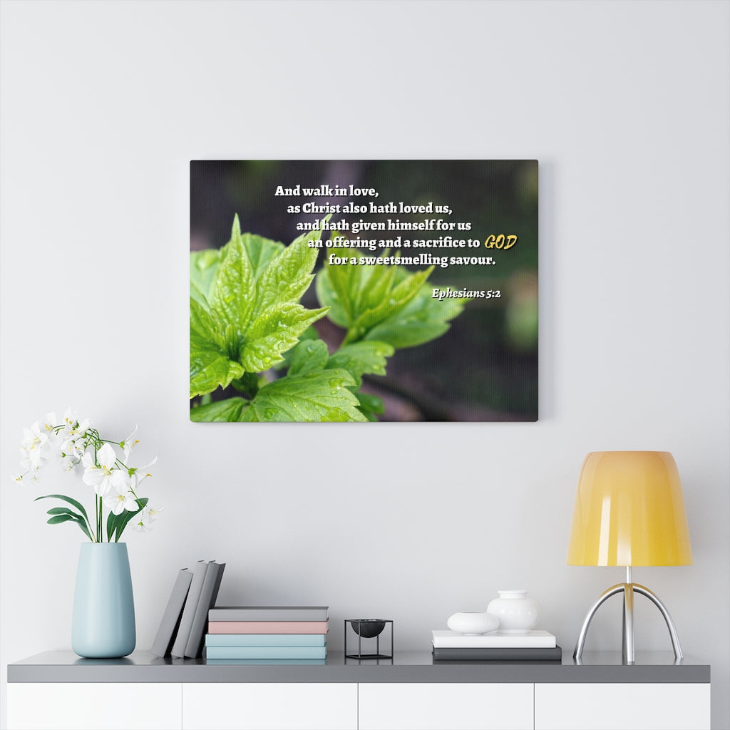 Scripture Walls Sacrifice To God Ephesians 5:2 Bible Verse Canvas Christian Wall Art Ready to Hang Unframed-Express Your Love Gifts