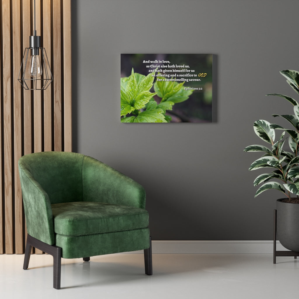 Scripture Walls Sacrifice To God Ephesians 5:2 Bible Verse Canvas Christian Wall Art Ready to Hang Unframed-Express Your Love Gifts
