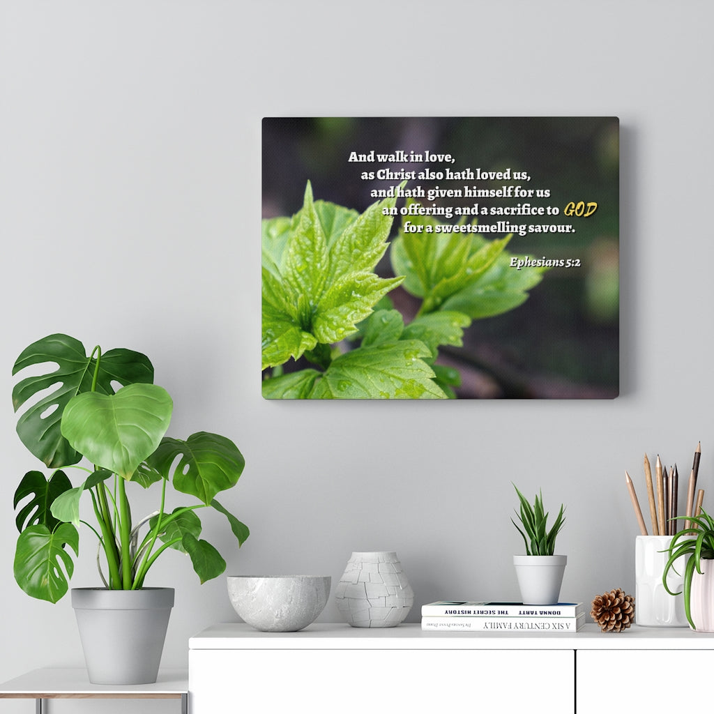 Scripture Walls Sacrifice To God Ephesians 5:2 Bible Verse Canvas Christian Wall Art Ready to Hang Unframed-Express Your Love Gifts