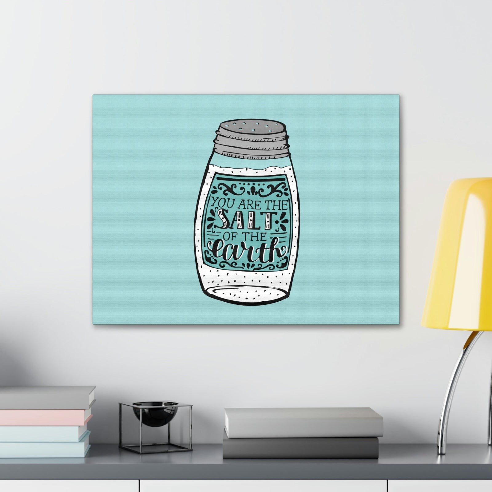 Scripture Walls Salt Of The Earth Light Matthew 5:13 Blue Christian Wall Art Bible Verse Print Ready to Hang Unframed-Express Your Love Gifts