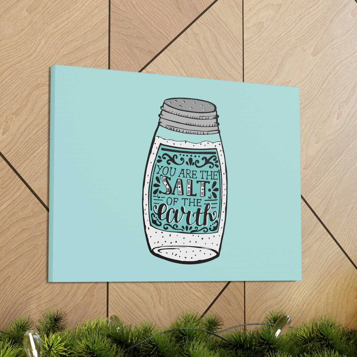 Scripture Walls Salt Of The Earth Light Matthew 5:13 Blue Christian Wall Art Bible Verse Print Ready to Hang Unframed-Express Your Love Gifts