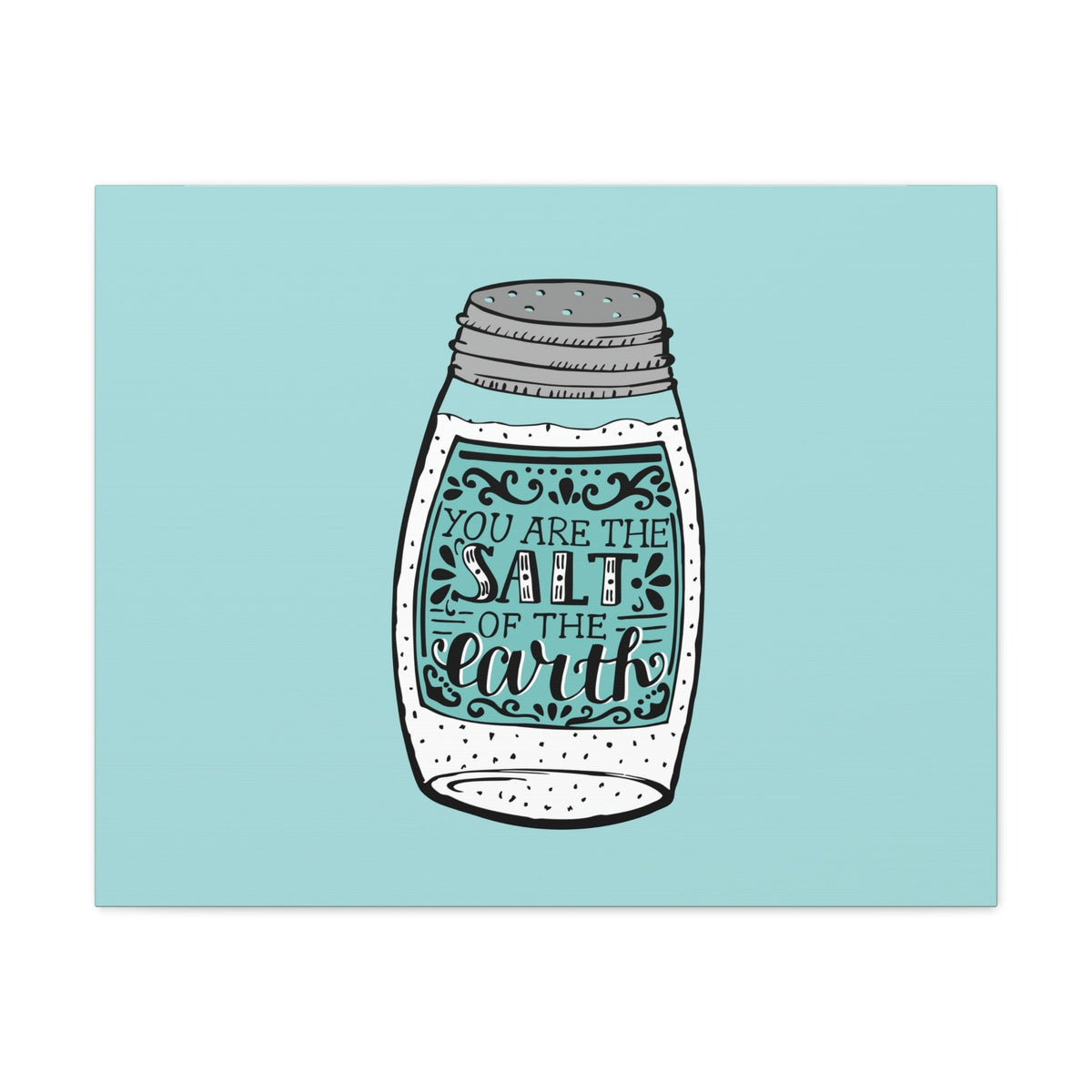 Scripture Walls Salt Of The Earth Light Matthew 5:13 Blue Christian Wall Art Bible Verse Print Ready to Hang Unframed-Express Your Love Gifts