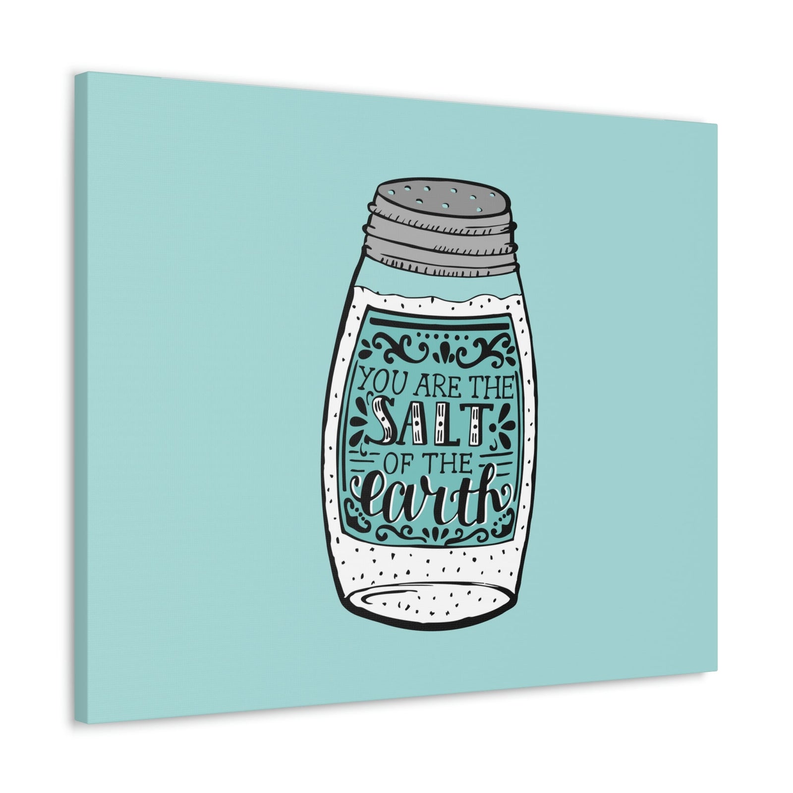 Scripture Walls Salt Of The Earth Light Matthew 5:13 Blue Christian Wall Art Bible Verse Print Ready to Hang Unframed-Express Your Love Gifts