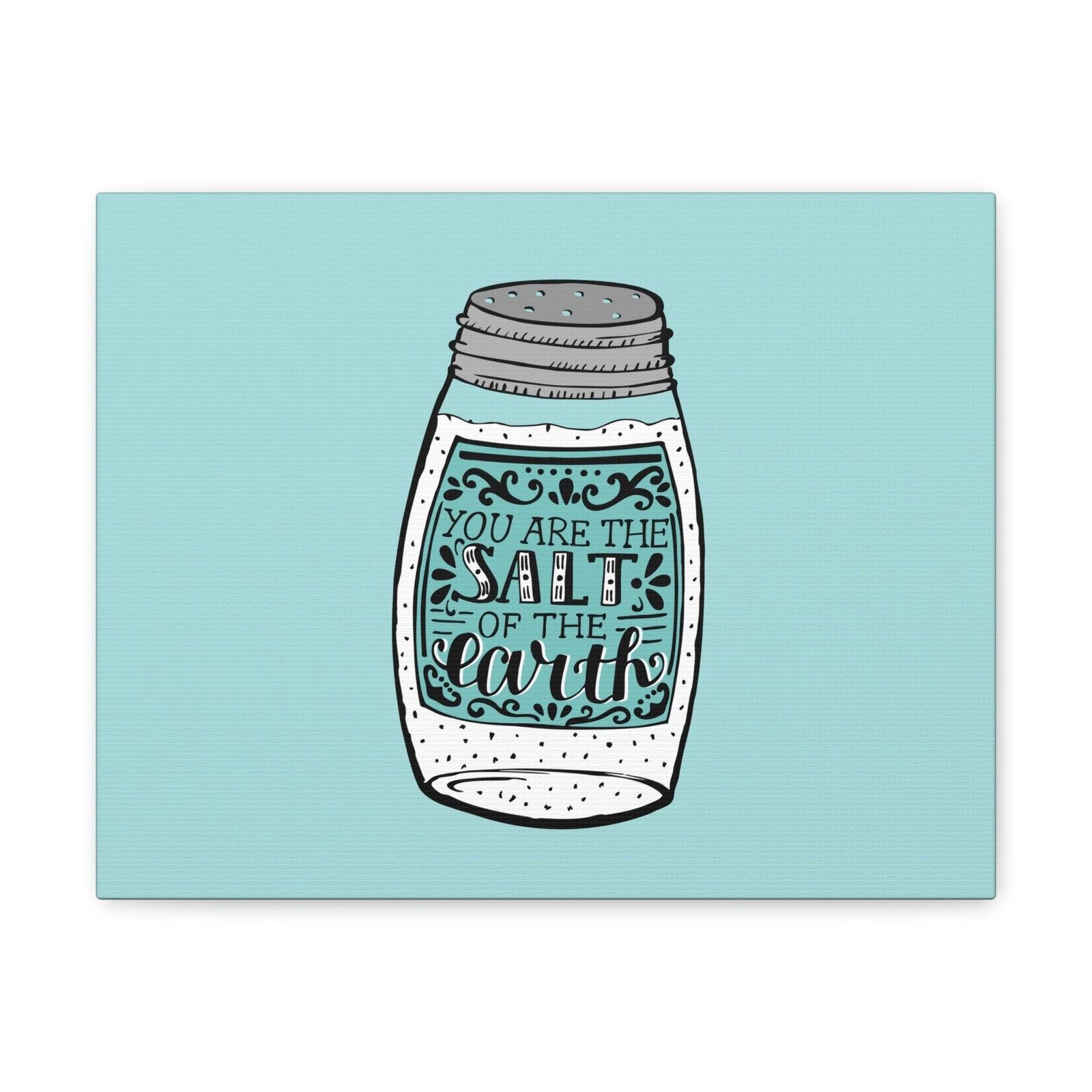 Scripture Walls Salt Of The Earth Light Matthew 5:13 Blue Christian Wall Art Bible Verse Print Ready to Hang Unframed-Express Your Love Gifts