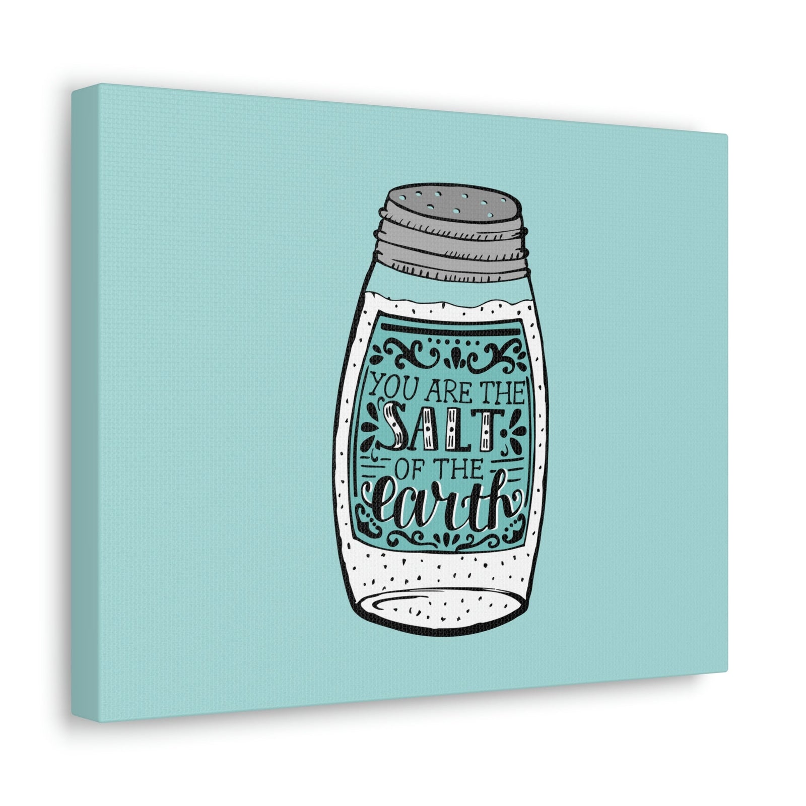 Scripture Walls Salt Of The Earth Light Matthew 5:13 Blue Christian Wall Art Bible Verse Print Ready to Hang Unframed-Express Your Love Gifts