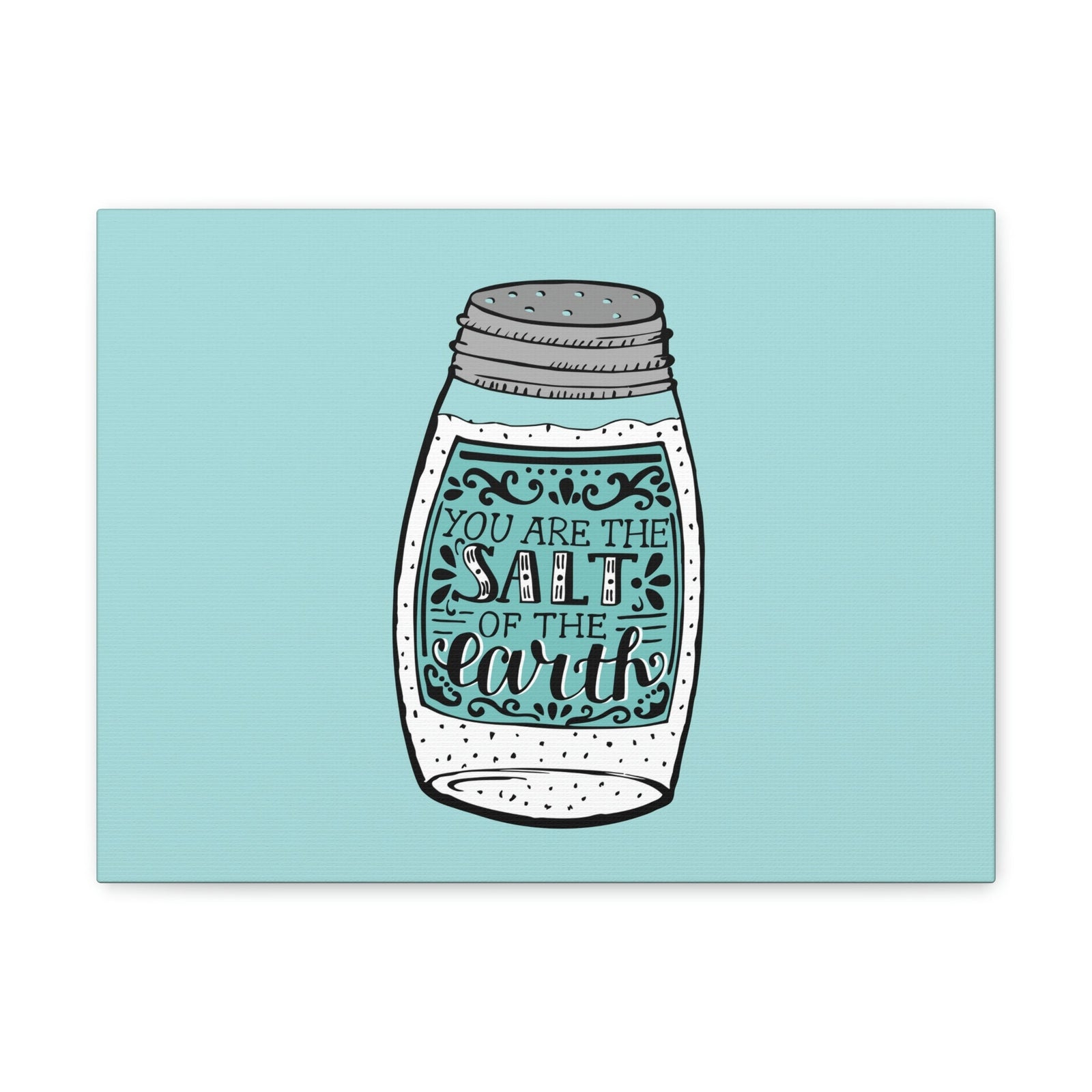 Scripture Walls Salt Of The Earth Light Matthew 5:13 Blue Christian Wall Art Bible Verse Print Ready to Hang Unframed-Express Your Love Gifts