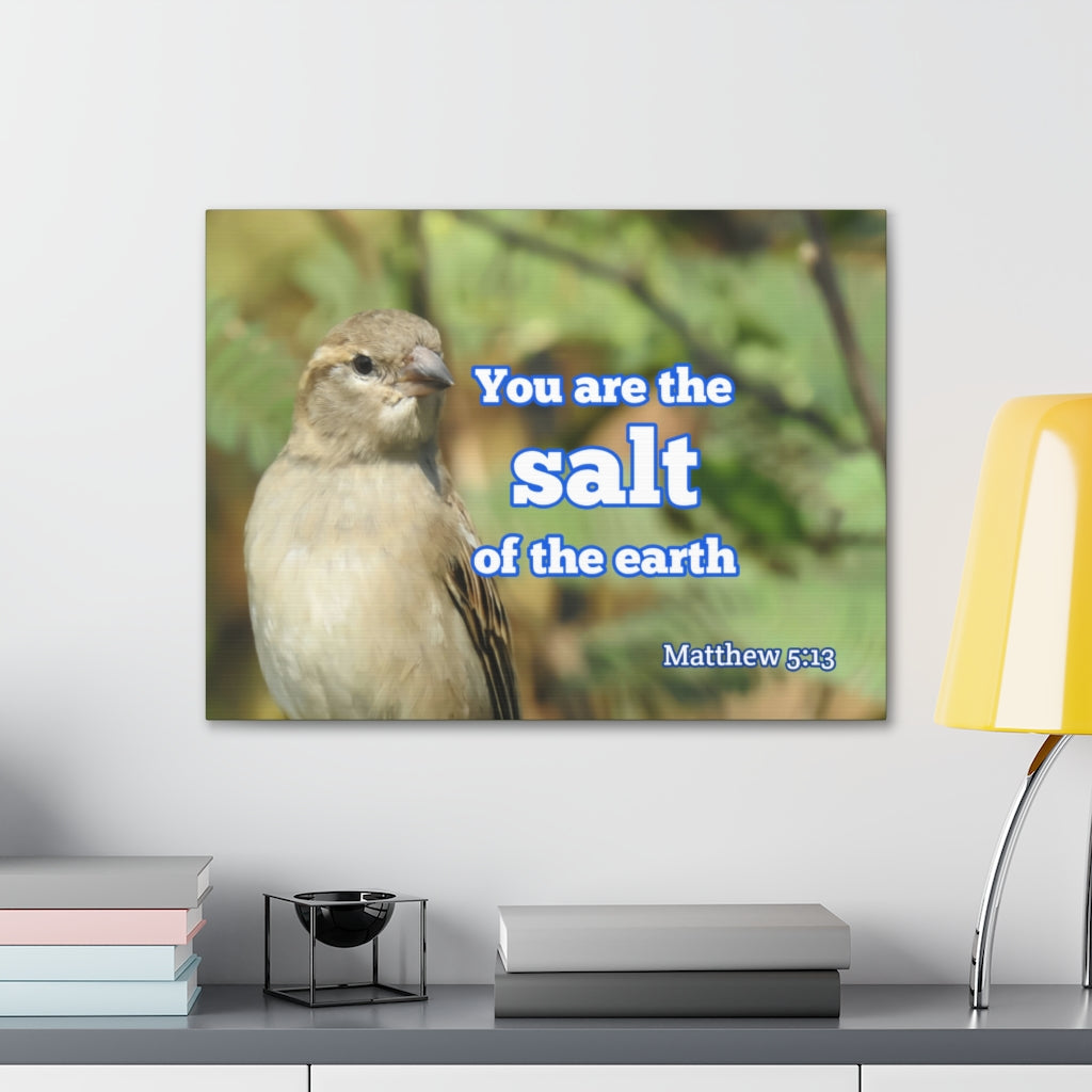 Scripture Walls Salt Of The Earth Matthew 5:13 Bible Verse Canvas Christian Wall Art Ready to Hang Unframed-Express Your Love Gifts