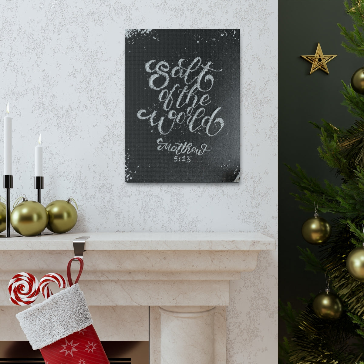 Scripture Walls Salt Of The World Matthew 5:13 Bible Verse Canvas Christian Wall Art Bible Verse Print Ready To Hang Unframed-Express Your Love Gifts