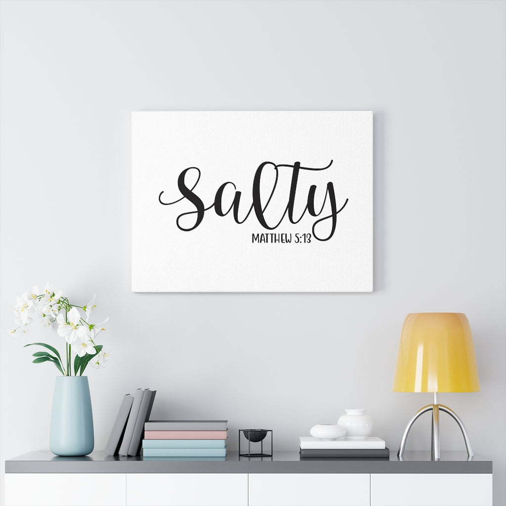 Scripture Walls Salty Matthew 5:13 Bible Verse Canvas Christian Wall Art Ready to Hang Unframed-Express Your Love Gifts