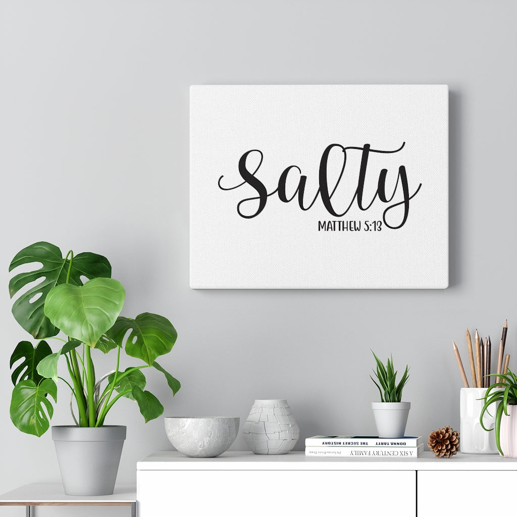 Scripture Walls Salty Matthew 5:13 Bible Verse Canvas Christian Wall Art Ready to Hang Unframed-Express Your Love Gifts