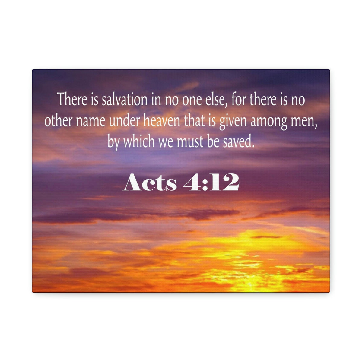 Scripture Walls Salvation Acts 4:12 Bible Verse Canvas Christian Wall Art Ready to Hang Unframed-Express Your Love Gifts