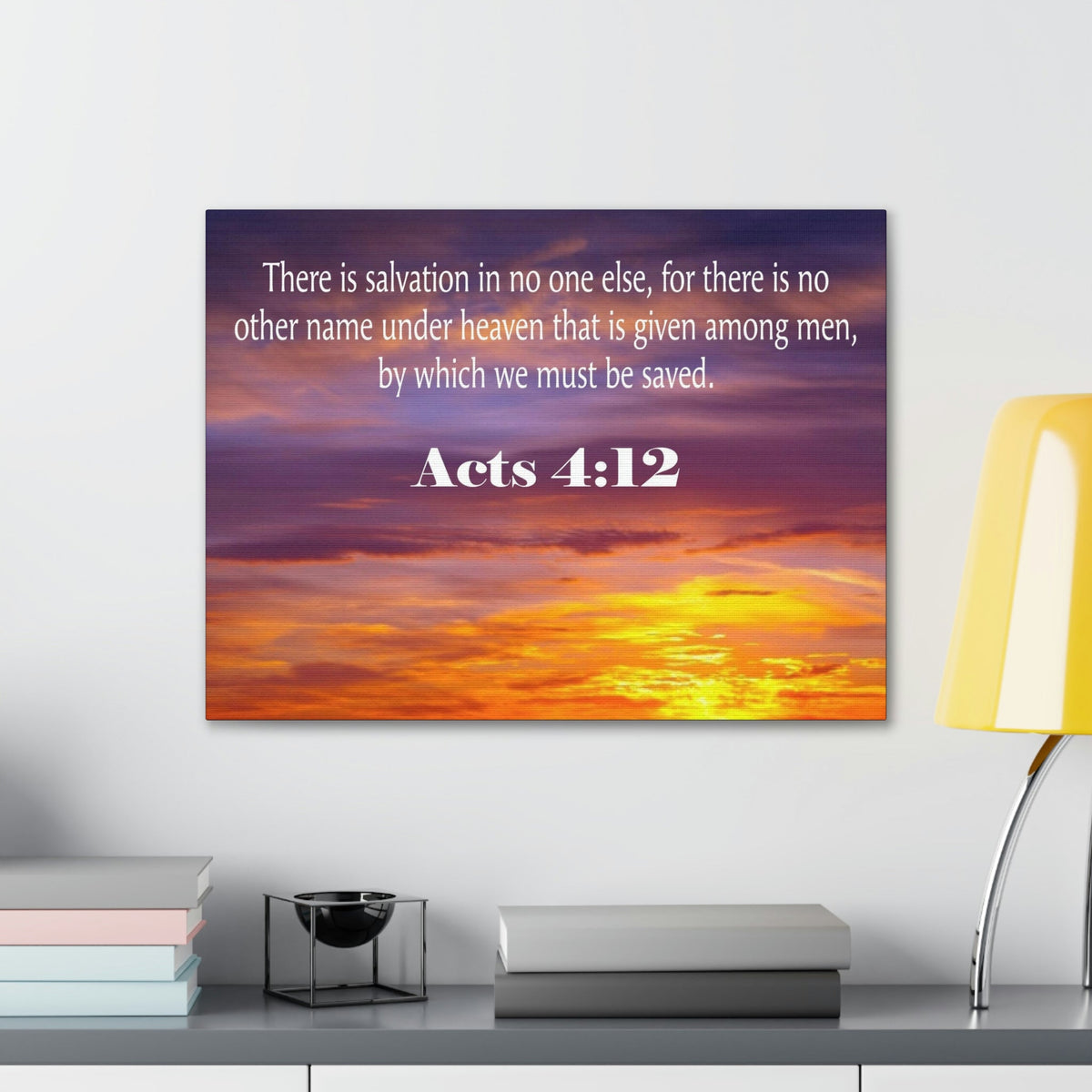 Scripture Walls Salvation Acts 4:12 Bible Verse Canvas Christian Wall Art Ready to Hang Unframed-Express Your Love Gifts