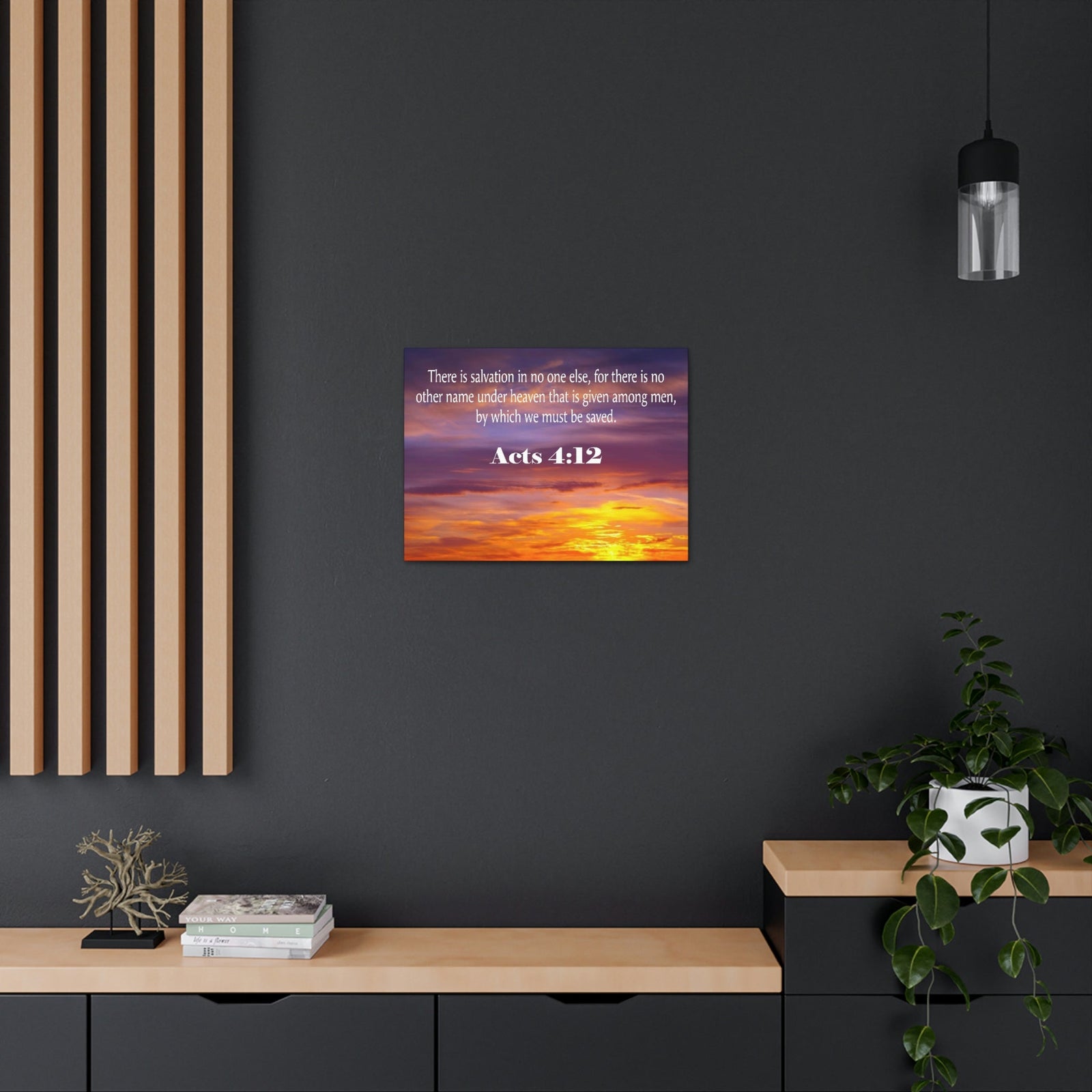 Scripture Walls Salvation Acts 4:12 Bible Verse Canvas Christian Wall Art Ready to Hang Unframed-Express Your Love Gifts