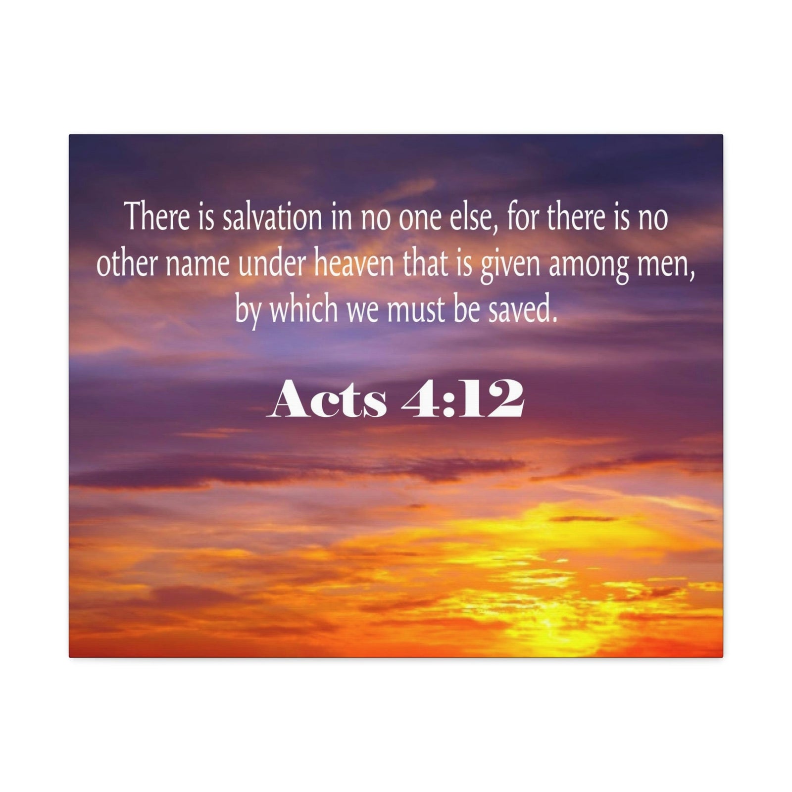 Scripture Walls Salvation Acts 4:12 Bible Verse Canvas Christian Wall Art Ready to Hang Unframed-Express Your Love Gifts