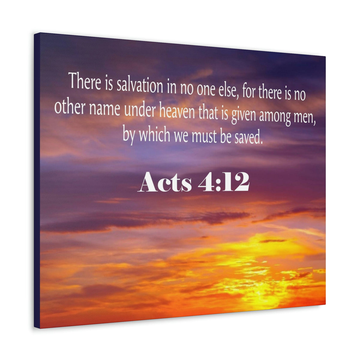 Scripture Walls Salvation Acts 4:12 Bible Verse Canvas Christian Wall Art Ready to Hang Unframed-Express Your Love Gifts