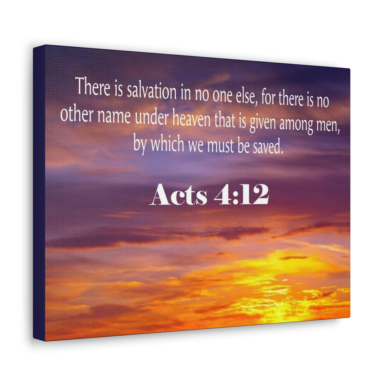Scripture Walls Salvation Acts 4:12 Bible Verse Canvas Christian Wall Art Ready to Hang Unframed-Express Your Love Gifts