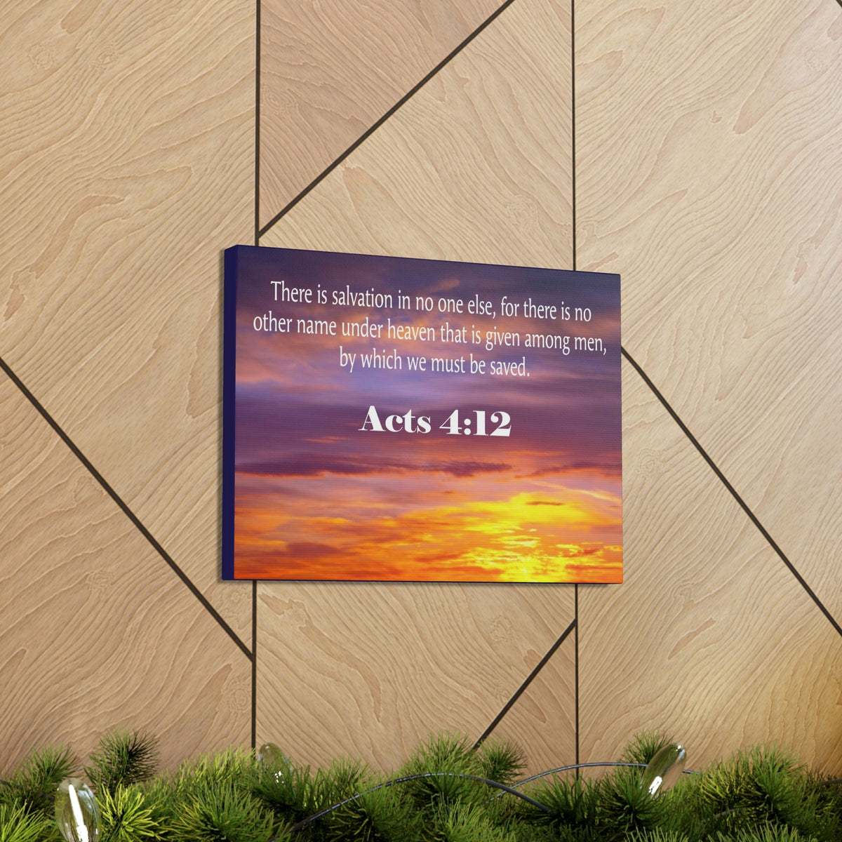 Scripture Walls Salvation Acts 4:12 Bible Verse Canvas Christian Wall Art Ready to Hang Unframed-Express Your Love Gifts