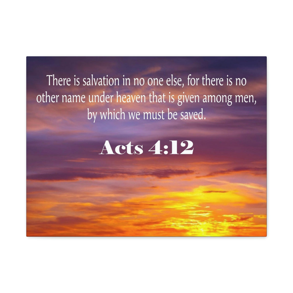 Scripture Walls Salvation Acts 4:12 Bible Verse Canvas Christian Wall Art Ready to Hang Unframed-Express Your Love Gifts