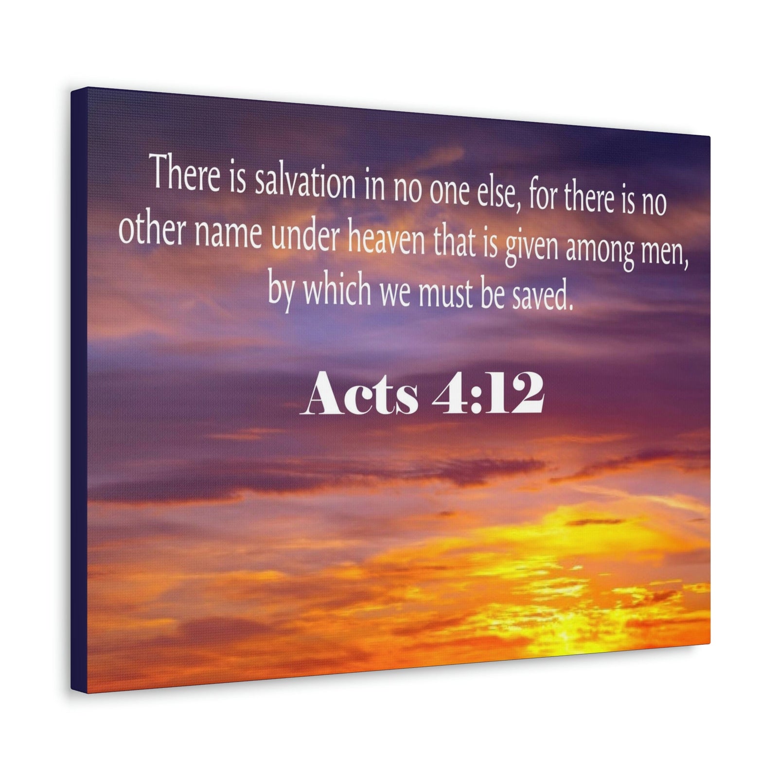 Scripture Walls Salvation Acts 4:12 Bible Verse Canvas Christian Wall Art Ready to Hang Unframed-Express Your Love Gifts