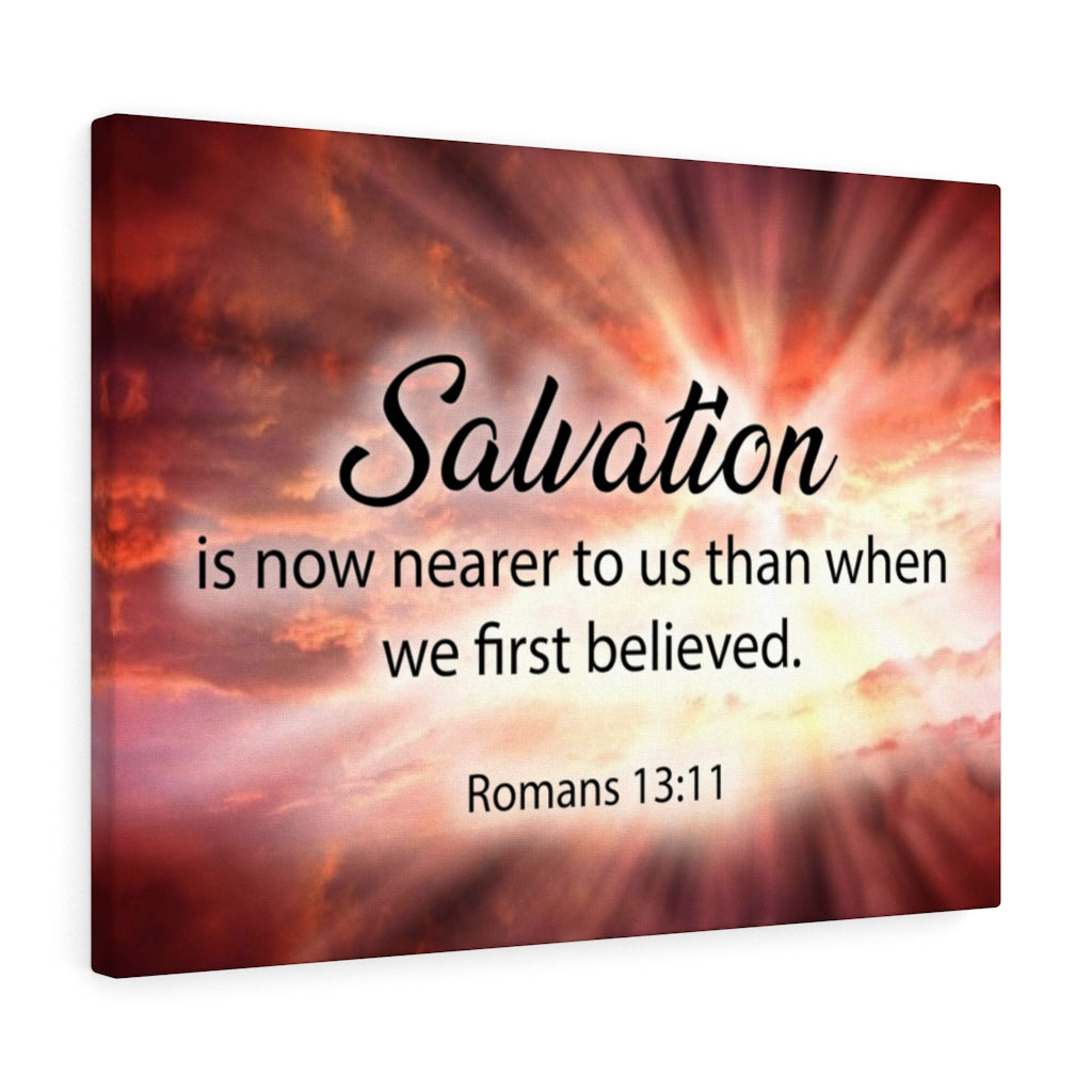Scripture Walls Salvation is Near Romans 13:11 Christian Home Decor Bible Art Unframed-Express Your Love Gifts