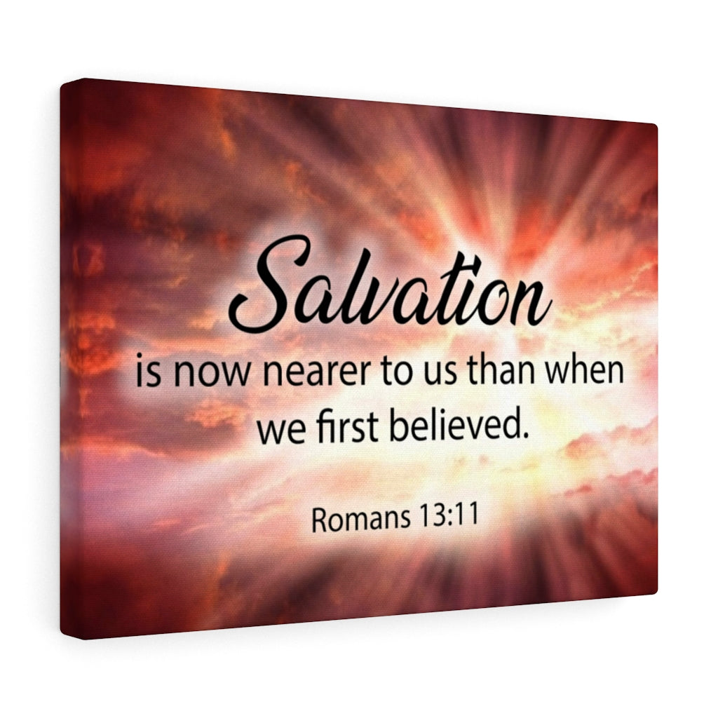 Scripture Walls Salvation is Near Romans 13:11 Christian Home Decor Bible Art Unframed-Express Your Love Gifts