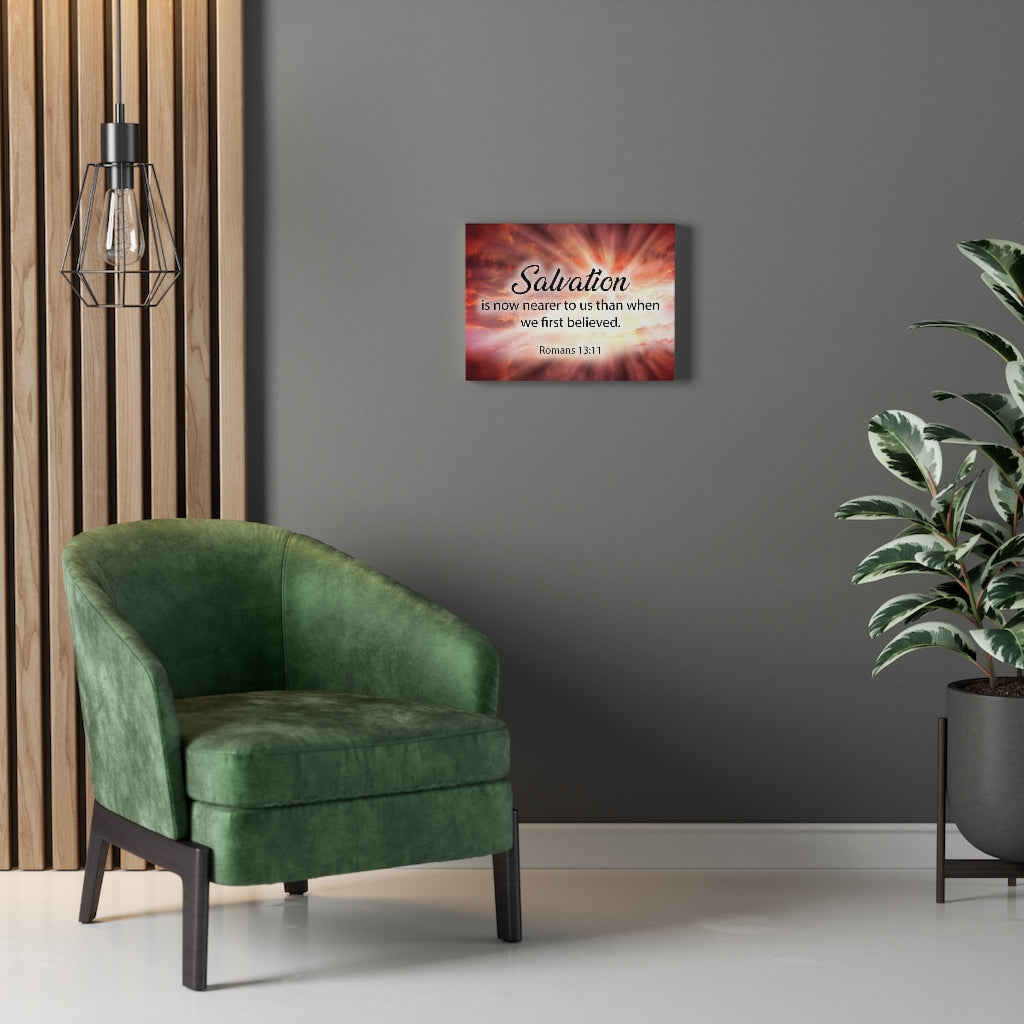Scripture Walls Salvation is Near Romans 13:11 Christian Home Decor Bible Art Unframed-Express Your Love Gifts