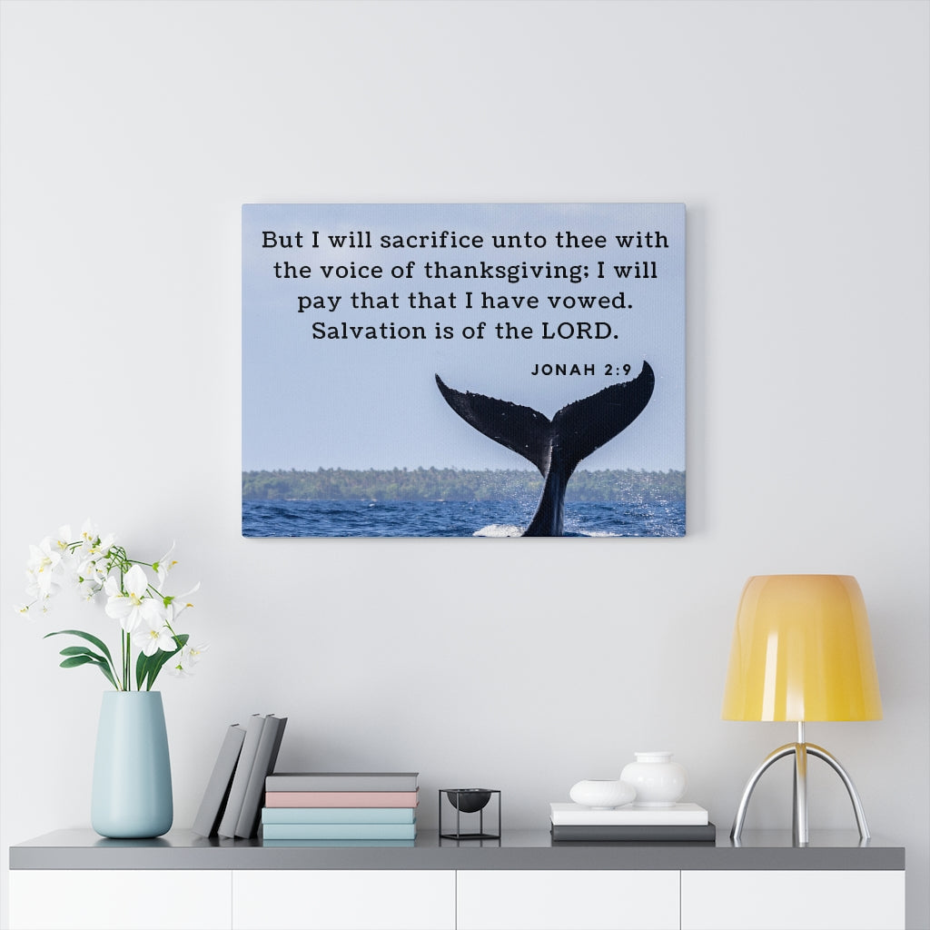 Scripture Walls Salvation Jonah 2:9 Bible Verse Canvas Christian Wall Art Ready to Hang Unframed-Express Your Love Gifts