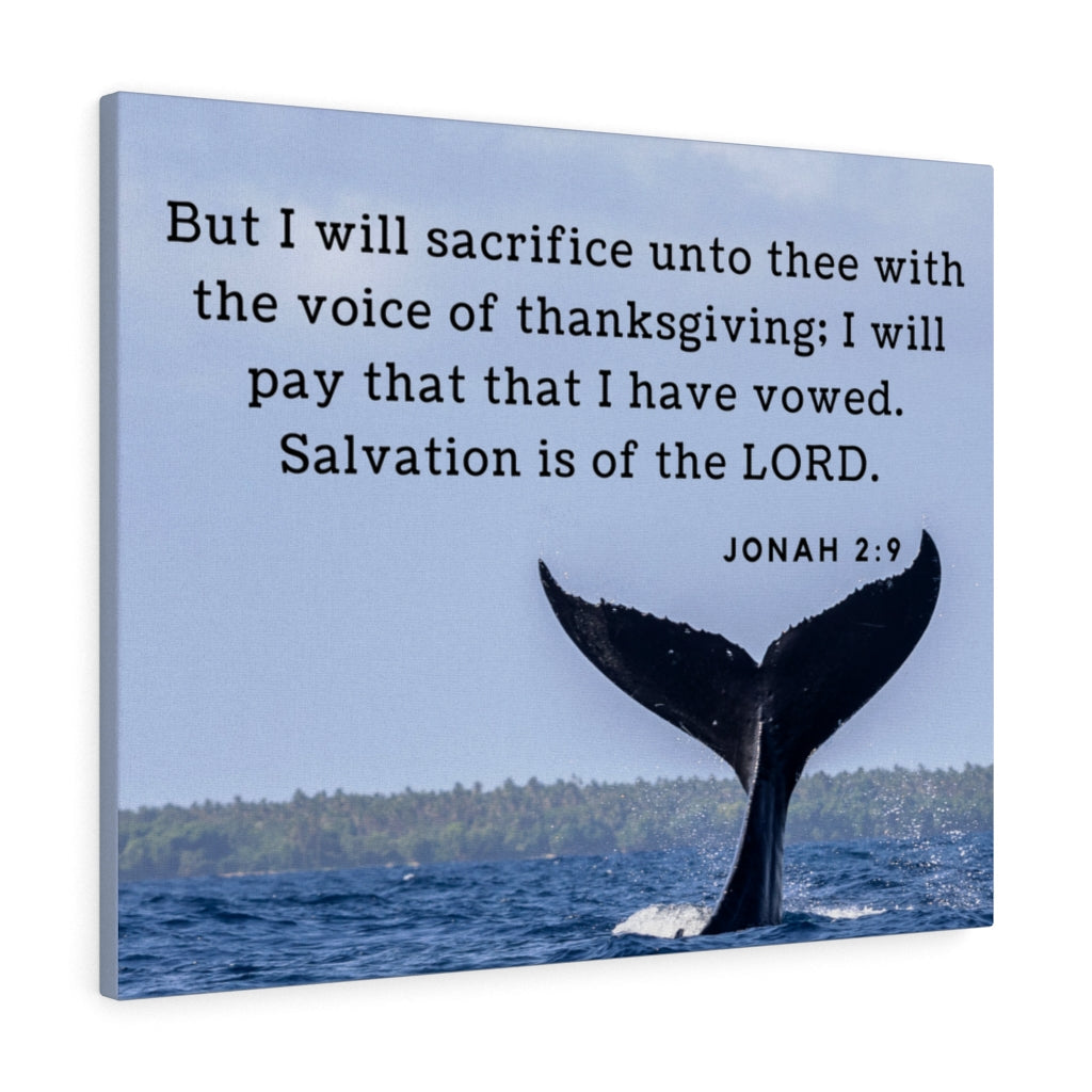 Scripture Walls Salvation Jonah 2:9 Bible Verse Canvas Christian Wall Art Ready to Hang Unframed-Express Your Love Gifts
