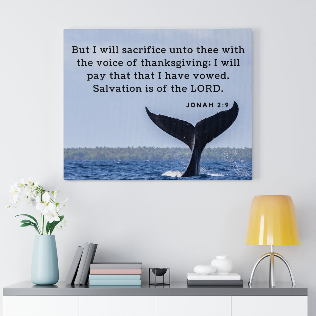 Scripture Walls Salvation Jonah 2:9 Bible Verse Canvas Christian Wall Art Ready to Hang Unframed-Express Your Love Gifts