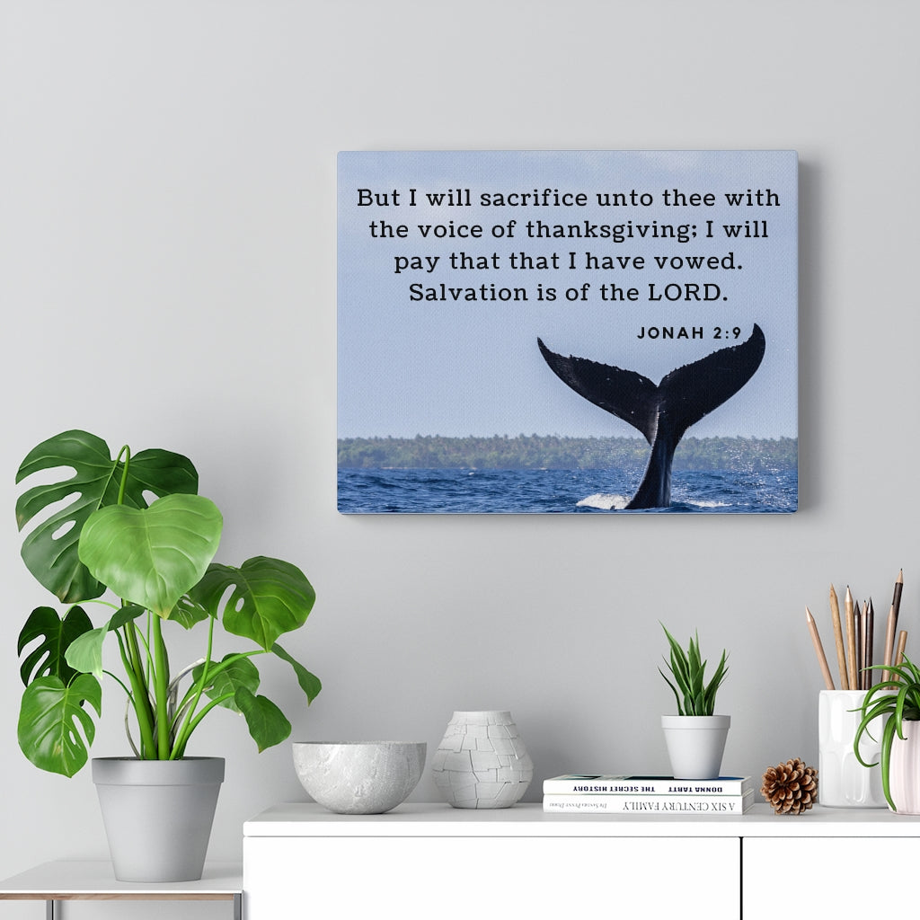Scripture Walls Salvation Jonah 2:9 Bible Verse Canvas Christian Wall Art Ready to Hang Unframed-Express Your Love Gifts