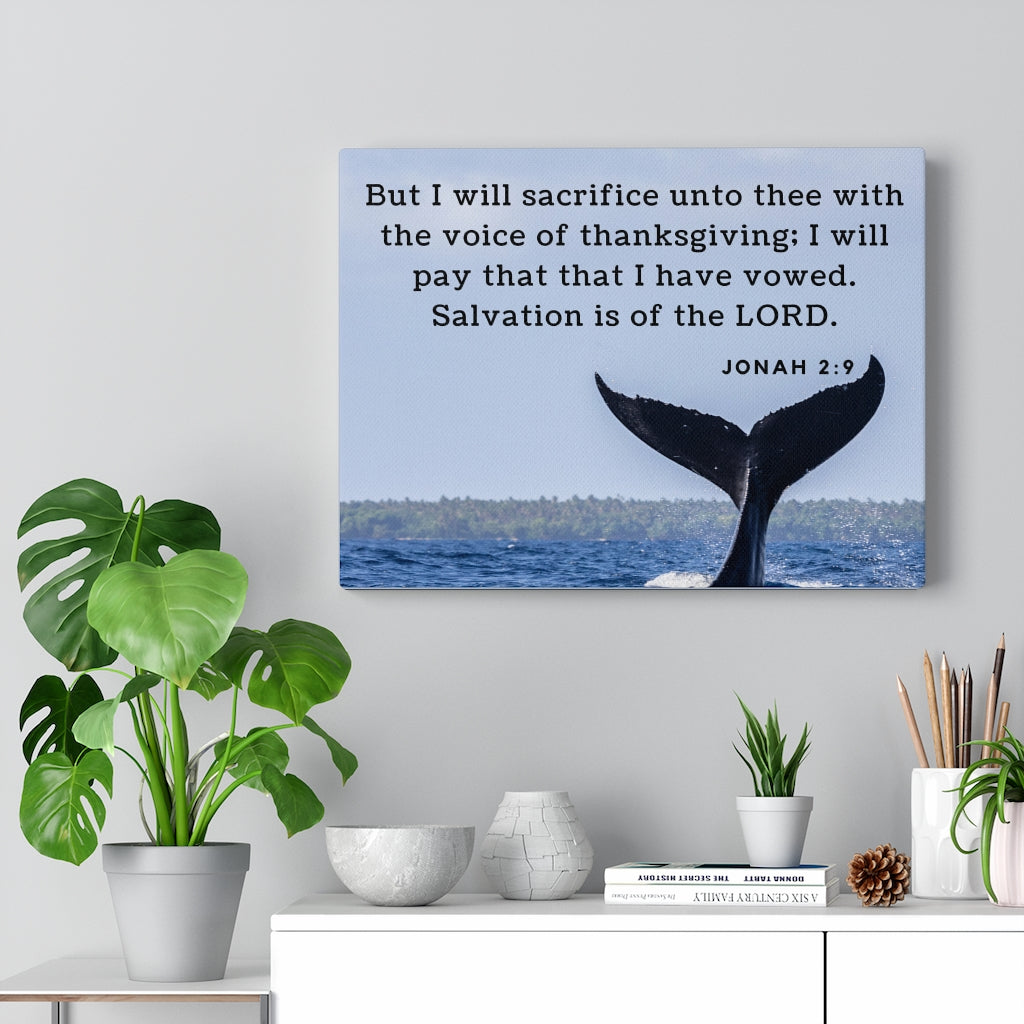 Scripture Walls Salvation Jonah 2:9 Bible Verse Canvas Christian Wall Art Ready to Hang Unframed-Express Your Love Gifts