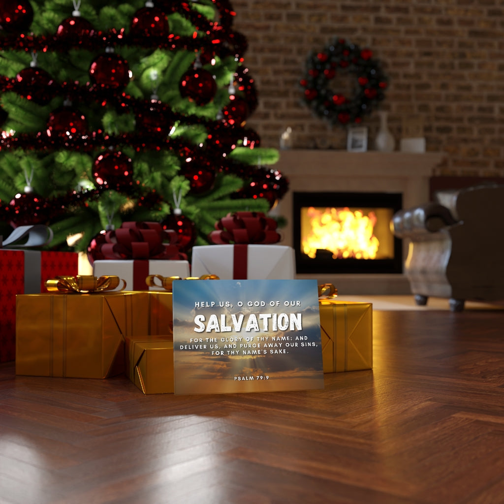 Scripture Walls Salvation Psalm 79:9 Bible Verse Canvas Christian Wall Art Ready to Hang Unframed-Express Your Love Gifts