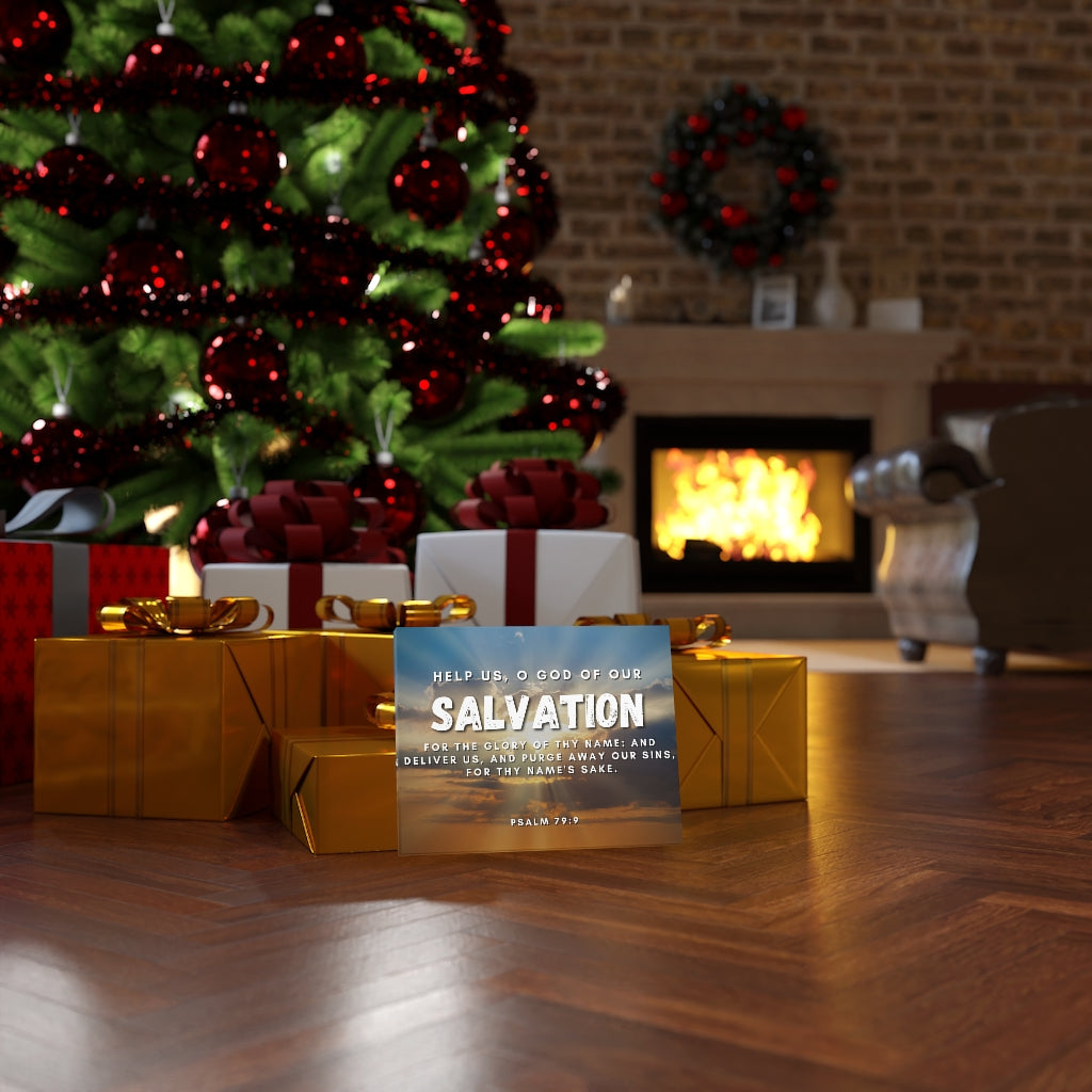 Scripture Walls Salvation Psalm 79:9 Bible Verse Canvas Christian Wall Art Ready to Hang Unframed-Express Your Love Gifts