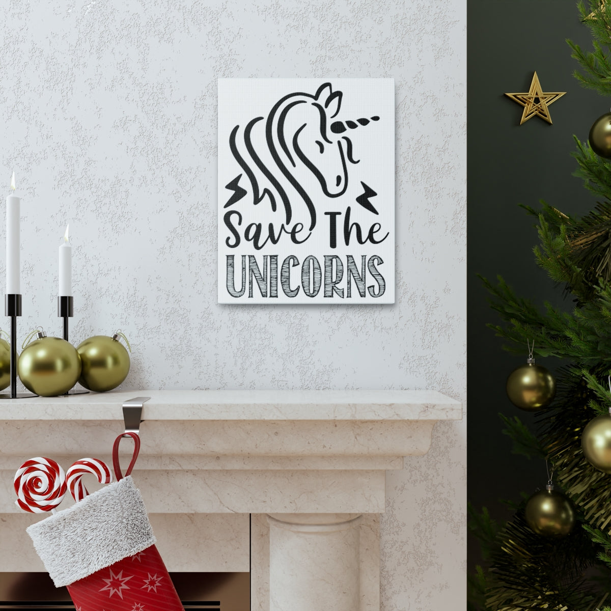 Scripture Walls Save The Unicorns Numbers 23:22 Christian Wall Art Print Ready to Hang Unframed-Express Your Love Gifts