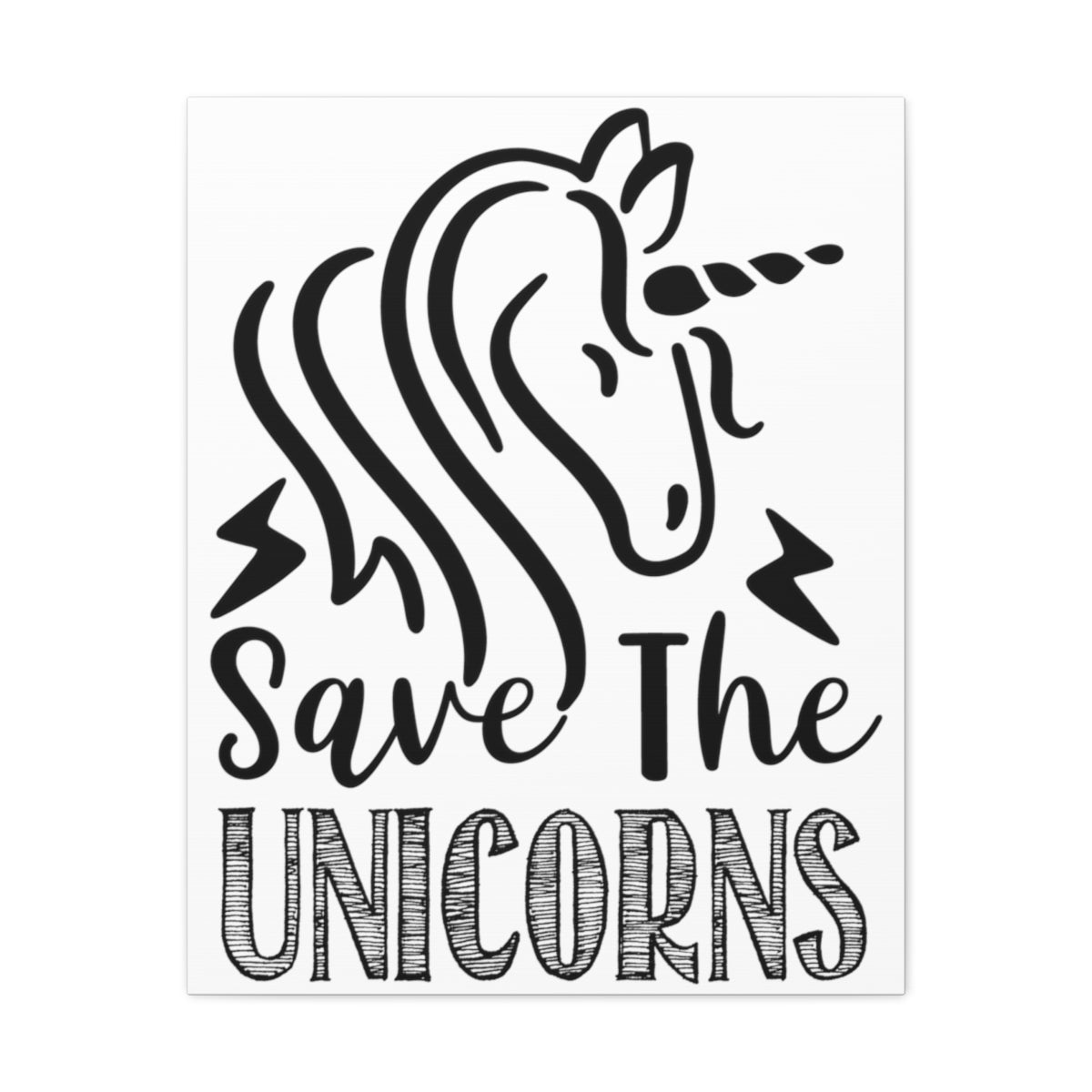 Scripture Walls Save The Unicorns Numbers 23:22 Christian Wall Art Print Ready to Hang Unframed-Express Your Love Gifts