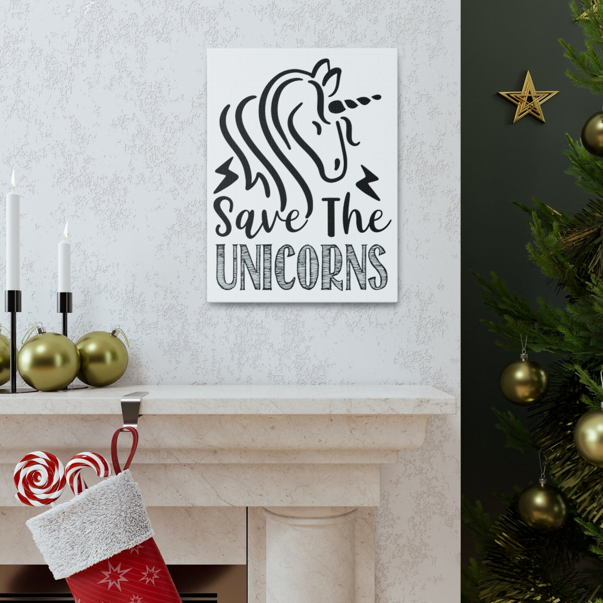 Scripture Walls Save The Unicorns Numbers 23:22 Christian Wall Art Print Ready to Hang Unframed-Express Your Love Gifts