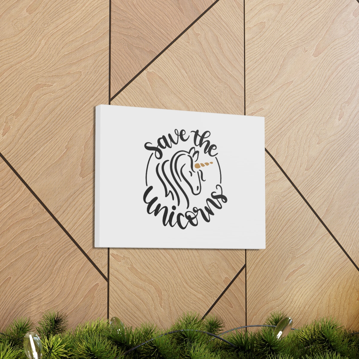 Scripture Walls Save The Unicorns Numbers 24:8 White Christian Wall Art Bible Verse Print Ready to Hang Unframed-Express Your Love Gifts