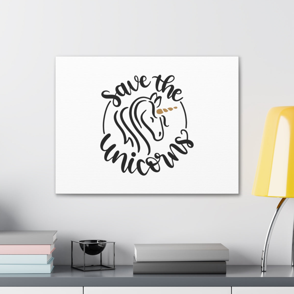 Scripture Walls Save The Unicorns Numbers 24:8 White Christian Wall Art Bible Verse Print Ready to Hang Unframed-Express Your Love Gifts